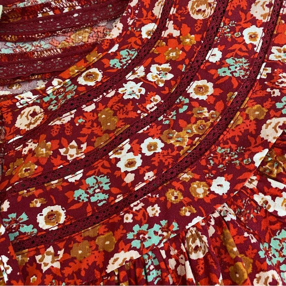 Yihaojia Women's Boho Floral Print V-Neck Long Sleeve Tunic - Plus Size Casual Top For Fall/Winter, Rayon Spandex Blend - View #11